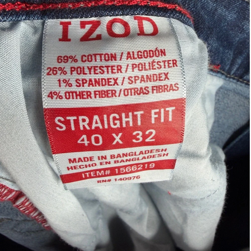 Izod Men's Straight Fit Jeans size 40X32‎ Blue
